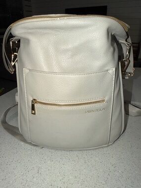 Fawn Design Leather Backpack Diaper Bag